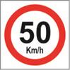 تابلوی "حداکثر سرعت 50 کیلومتر در ساعت" قطر60 کارتن پلاست 
